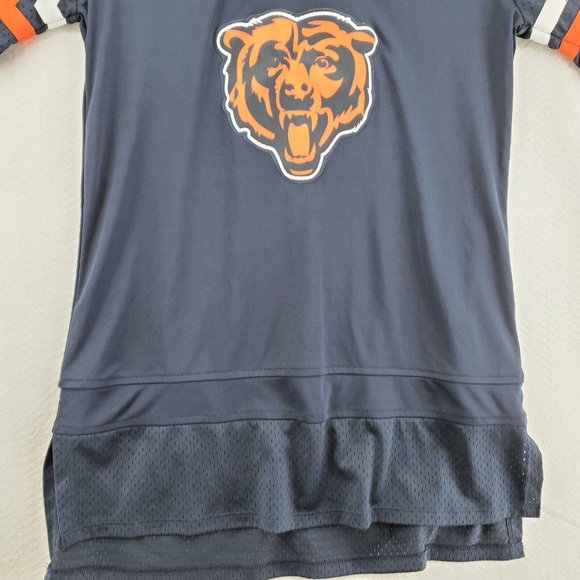 Chicago Bears Shirt Women's Laced up V-Neck Short Sleeve NFL Team Apparel Small - Picture 6 of 12